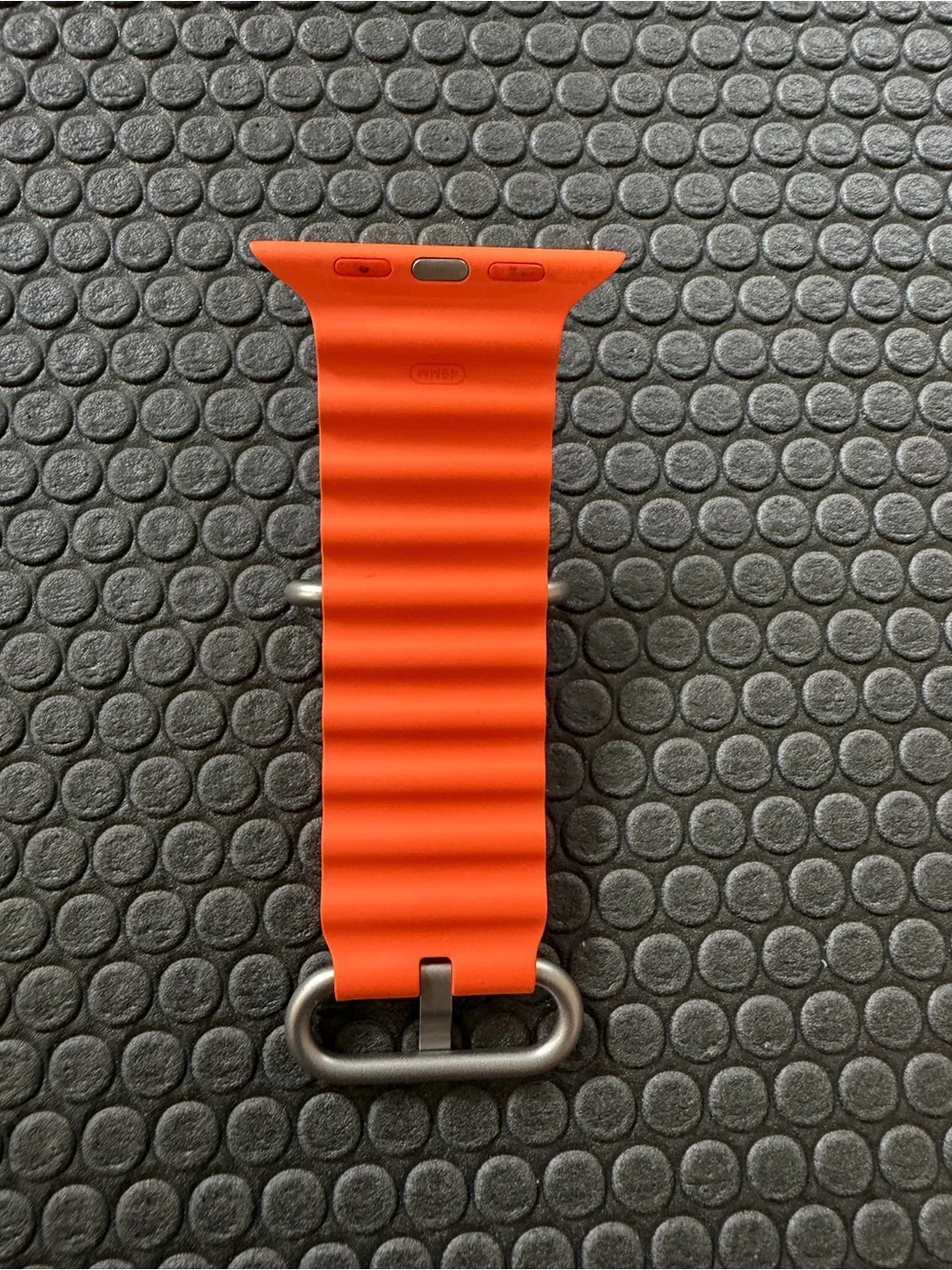 Apple Original Orange Ocean Band  Ultra 49mm with Titanium Hardware